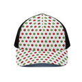 Merry Christmas Polka Dot Pattern Print Black Mesh Trucker Hat