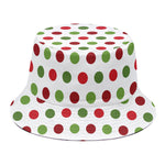 Merry Christmas Polka Dot Pattern Print Bucket Hat