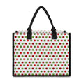 Merry Christmas Polka Dot Pattern Print Canvas Tote Bag