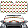 Merry Christmas Polka Dot Pattern Print Car Windshield Sun Shade