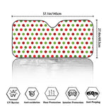 Merry Christmas Polka Dot Pattern Print Car Windshield Sun Shade