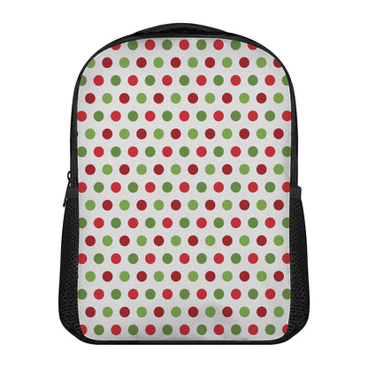 Merry Christmas Polka Dot Pattern Print Casual Backpack