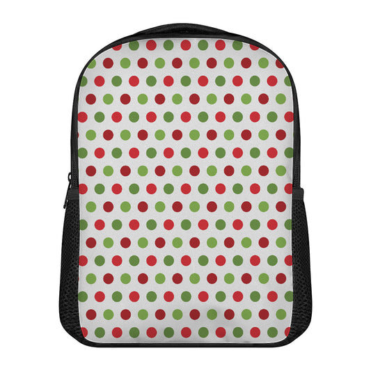 Merry Christmas Polka Dot Pattern Print Casual Backpack
