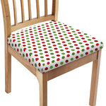 Merry Christmas Polka Dot Pattern Print Chair Cushion Cover