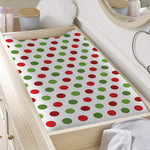 Merry Christmas Polka Dot Pattern Print Changing Pad Cover