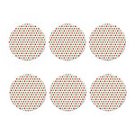 Merry Christmas Polka Dot Pattern Print Coaster Set