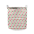 Merry Christmas Polka Dot Pattern Print Collapsible Laundry Basket