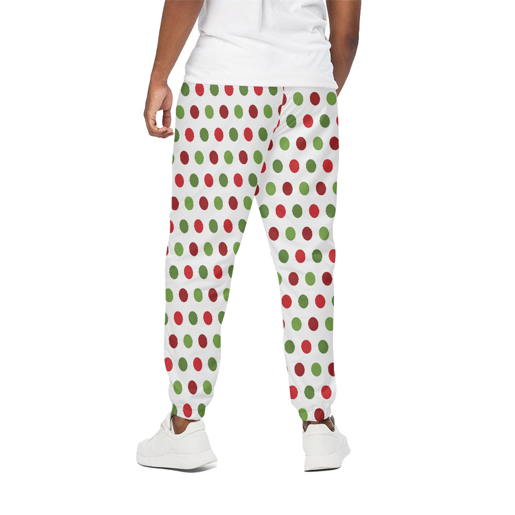 Merry Christmas Polka Dot Pattern Print Cotton Pants
