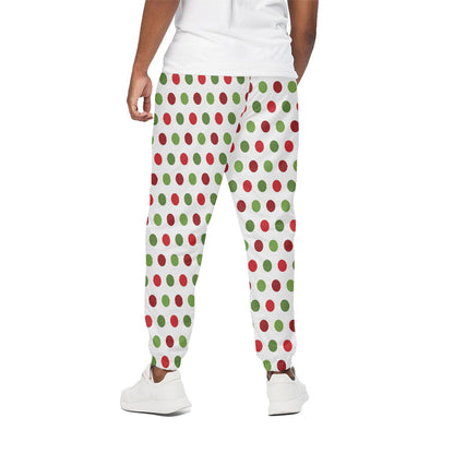 Merry Christmas Polka Dot Pattern Print Cotton Pants
