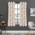 Merry Christmas Polka Dot Pattern Print Grommet Curtain Panels