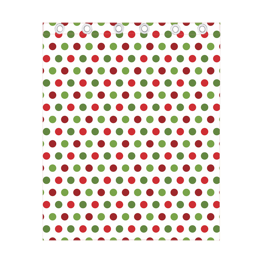 Merry Christmas Polka Dot Pattern Print Curtain