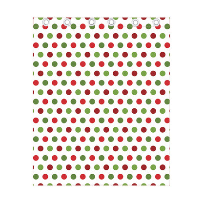 Merry Christmas Polka Dot Pattern Print Curtain