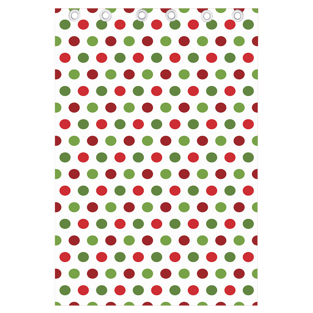 Merry Christmas Polka Dot Pattern Print Curtain