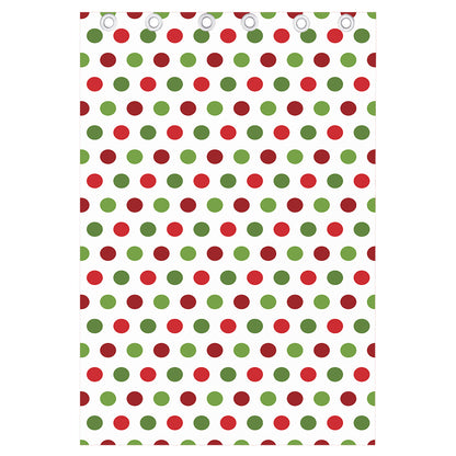 Merry Christmas Polka Dot Pattern Print Curtain