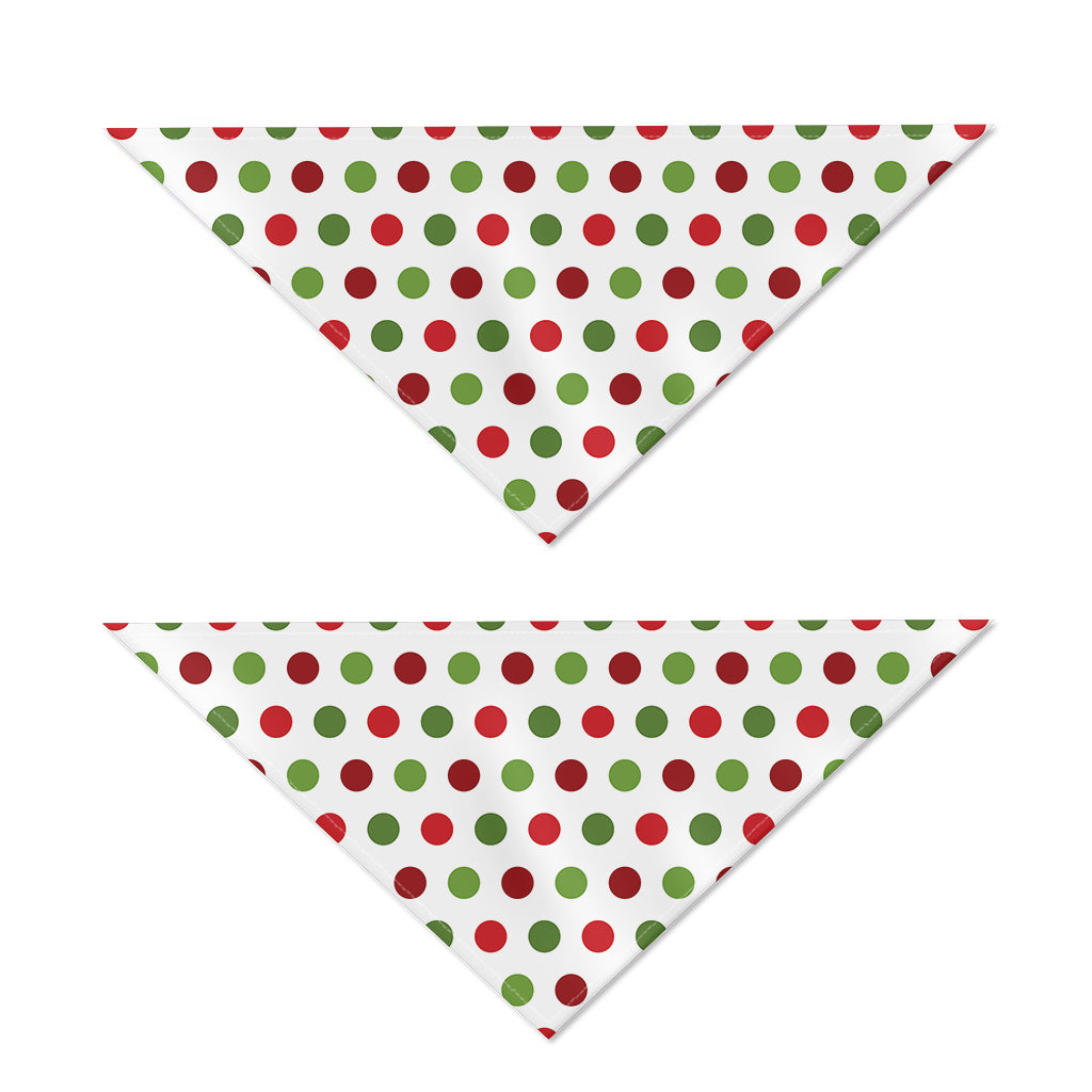Merry Christmas Polka Dot Pattern Print Dog Bandana