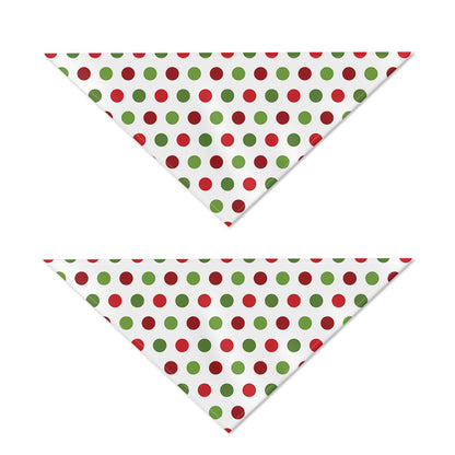 Merry Christmas Polka Dot Pattern Print Dog Bandana