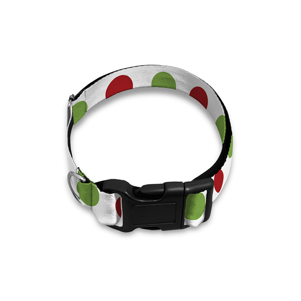 Merry Christmas Polka Dot Pattern Print Dog Collar