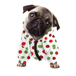 Merry Christmas Polka Dot Pattern Print Dog Zip Up Hoodie