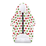 Merry Christmas Polka Dot Pattern Print Dog Zip Up Hoodie