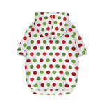 Merry Christmas Polka Dot Pattern Print Dog Zip Up Hoodie