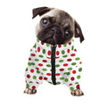 Merry Christmas Polka Dot Pattern Print Dog Zip Up Jacket
