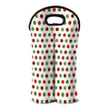 Merry Christmas Polka Dot Pattern Print Double Neoprene Wine Tote