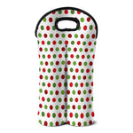 Merry Christmas Polka Dot Pattern Print Double Neoprene Wine Tote