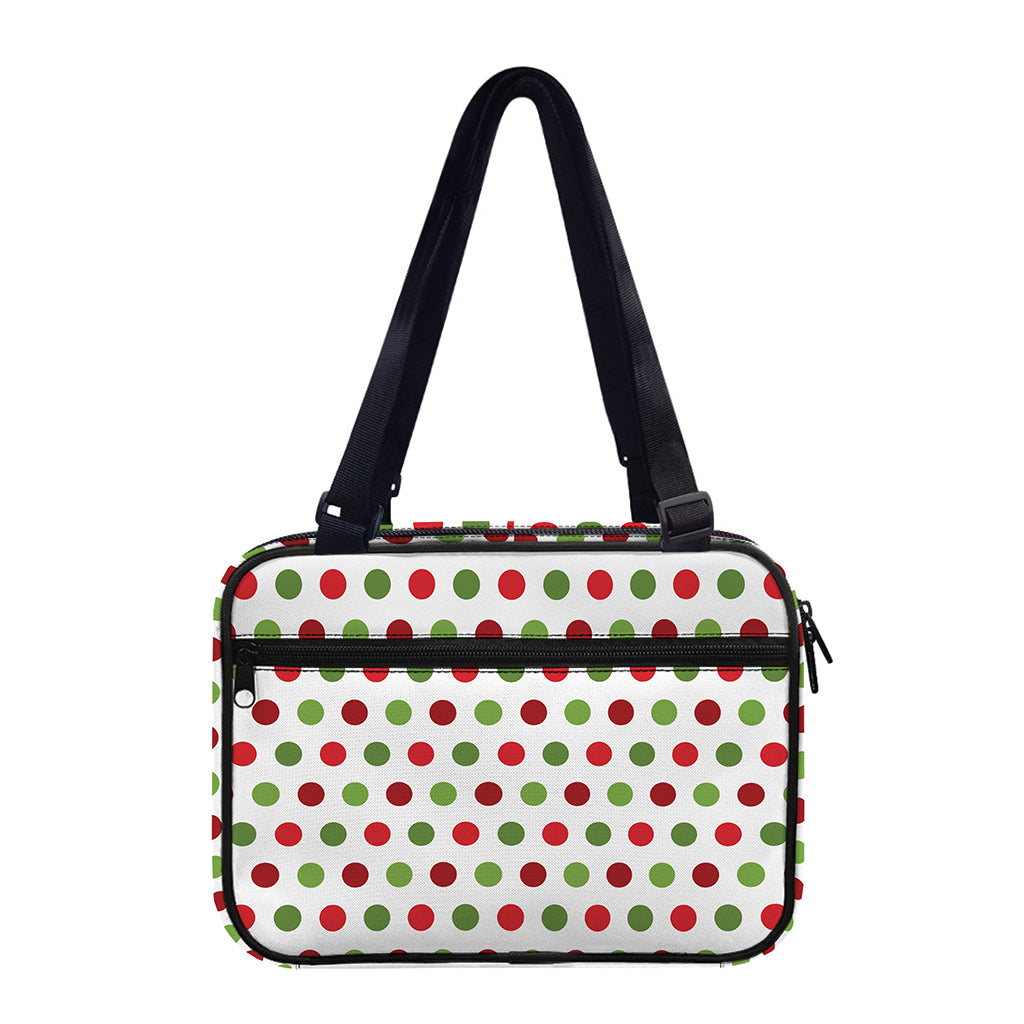Merry Christmas Polka Dot Pattern Print Double Strap Bible Bag