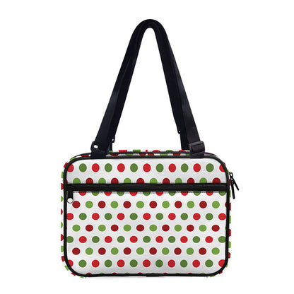 Merry Christmas Polka Dot Pattern Print Double Strap Bible Bag