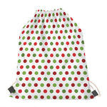 Merry Christmas Polka Dot Pattern Print Drawstring Bag