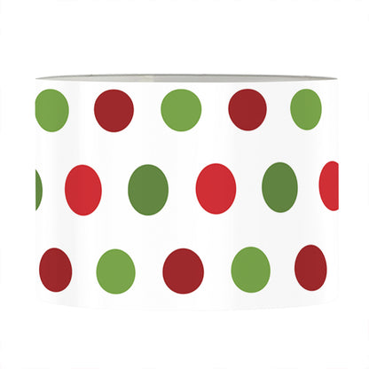 Merry Christmas Polka Dot Pattern Print Drum Lamp Shade