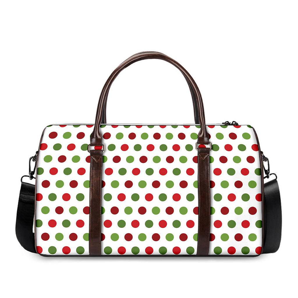 Merry Christmas Polka Dot Pattern Print Duffle Bag