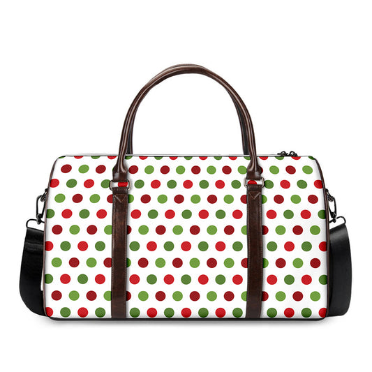 Merry Christmas Polka Dot Pattern Print Duffle Bag