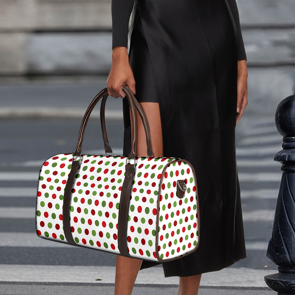 Merry Christmas Polka Dot Pattern Print Duffle Bag
