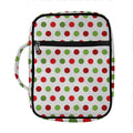 Merry Christmas Polka Dot Pattern Print Front Pocket Bible Bag