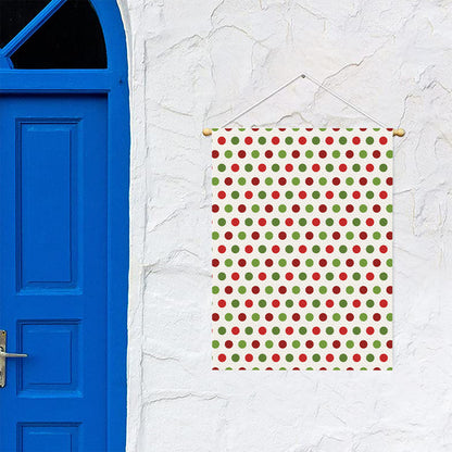 Merry Christmas Polka Dot Pattern Print Garden Flag