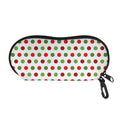 Merry Christmas Polka Dot Pattern Print Glasses Case