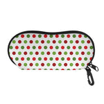 Merry Christmas Polka Dot Pattern Print Glasses Case