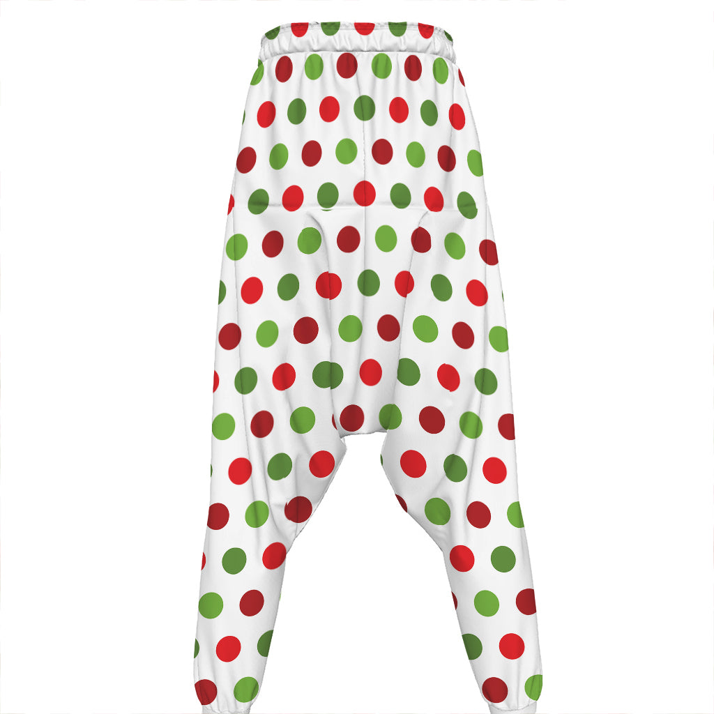 Merry Christmas Polka Dot Pattern Print Hammer Pants