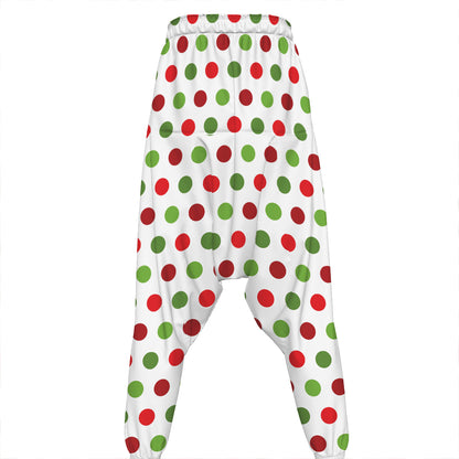 Merry Christmas Polka Dot Pattern Print Hammer Pants