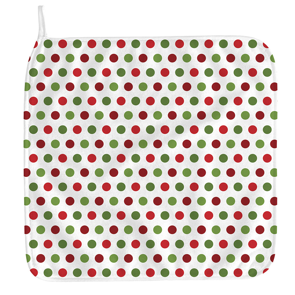 Merry Christmas Polka Dot Pattern Print Hand Towel
