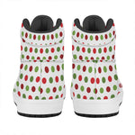 Merry Christmas Polka Dot Pattern Print High Top Leather Sneakers