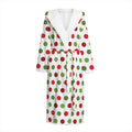 Merry Christmas Polka Dot Pattern Print Hooded Bathrobe
