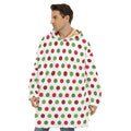Merry Christmas Polka Dot Pattern Print Hoodie Blanket