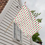 Merry Christmas Polka Dot Pattern Print House Flag