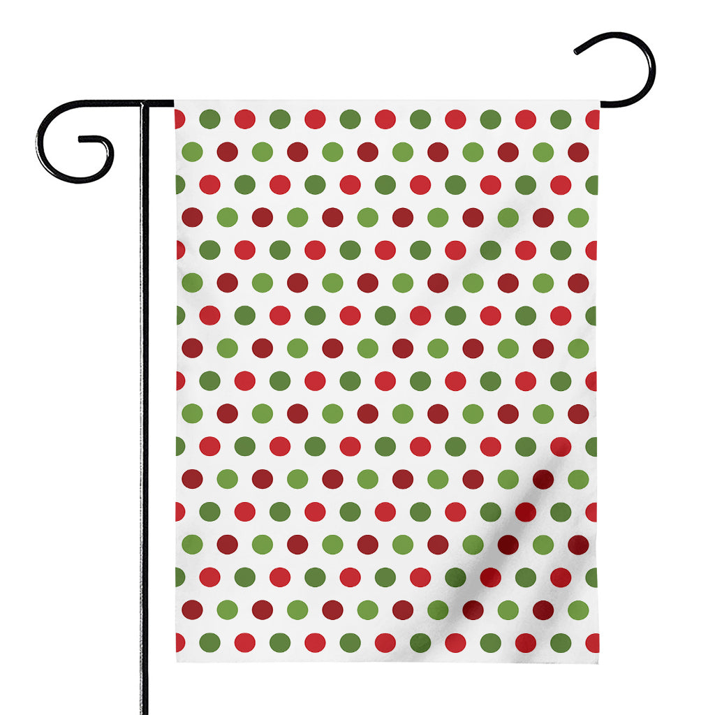 Merry Christmas Polka Dot Pattern Print House Flag
