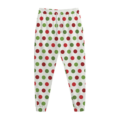 Merry Christmas Polka Dot Pattern Print Jogger Pants