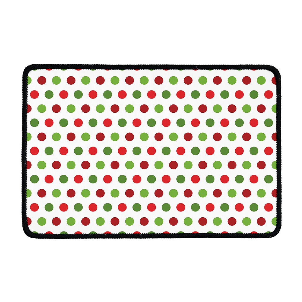 Merry Christmas Polka Dot Pattern Print Kitchen Mat
