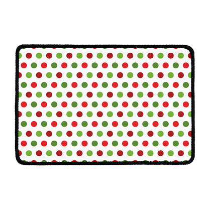 Merry Christmas Polka Dot Pattern Print Kitchen Mat
