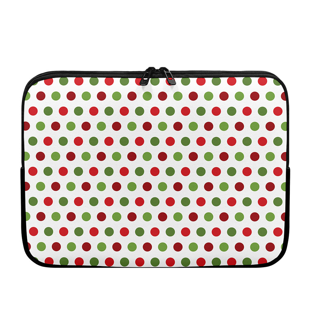 Merry Christmas Polka Dot Pattern Print Laptop Sleeve